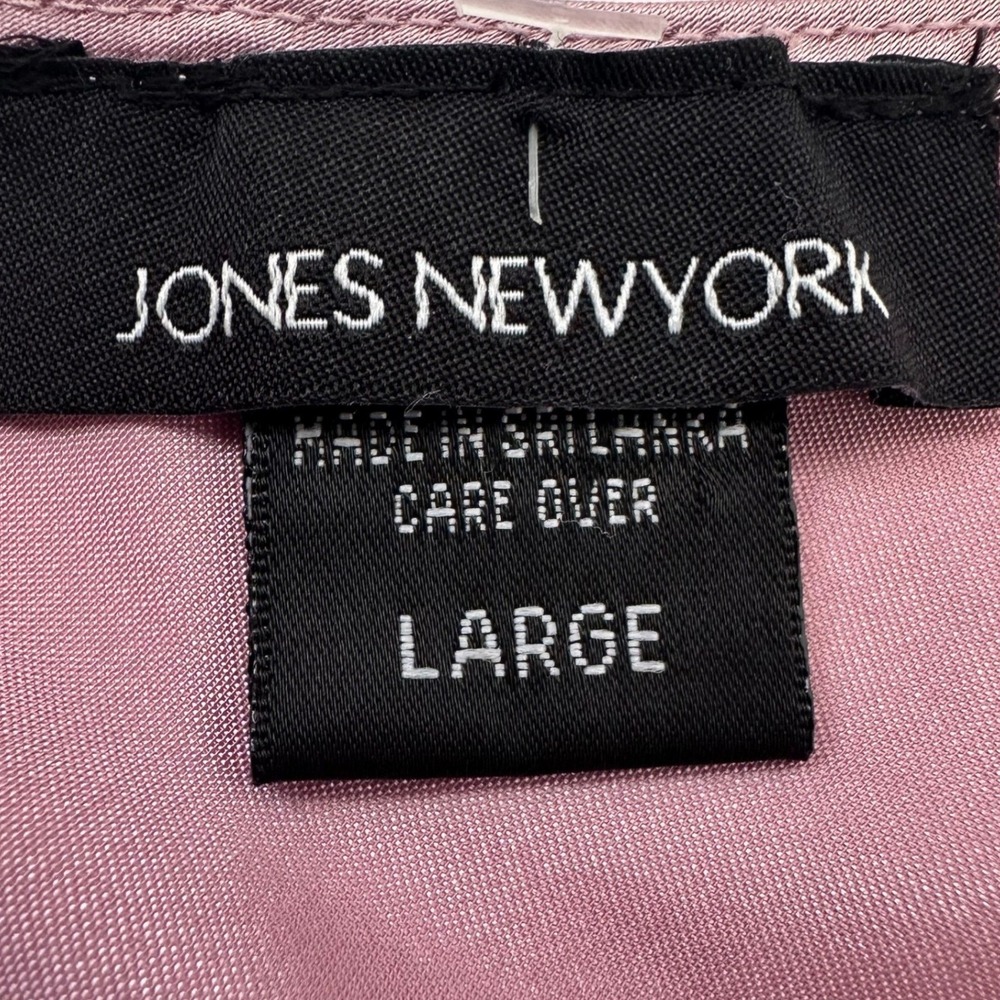 Jones New York Nightgown Womens Large Pink Satin Floral Embroidered Slip Dress - Picture 7 of 13